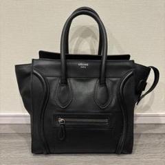 CÉLINE ラゲージ マイクロショッパー ハンドバッグ ブラック