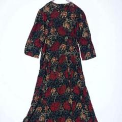 USA製 花柄 ロングワンピース 総柄 90s vintage R.E.O.