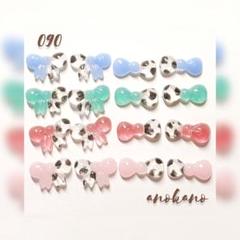 ＊090 ハンドメイド　レジンパーツ　ダルメシアン　チャーム　ネイルパーツのサムネイル