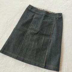 BURBRERRY LONDON ブラック　デニム　ラップスカート