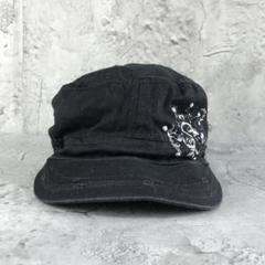 cy553古着　帽子　キャップ　キャスケット　黒　キッズ　90s Y2K