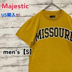 ●T418【US輸入】マジェスティック Tシャツ イエロー系 men's【S】