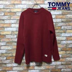 TOMMY JEANS フィッシャーマン セーター 刺繍ロゴ 美品