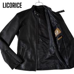 LICORICE リコリス レザージャケット シングル 羊革 ブラック 黒