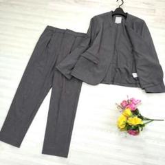 LEPSIM 洗えるきれいジャケット& 美脚テーパードパンツ Lサイズ グレー