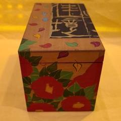 益子　極楽坊・湊　昭良　Aquira MINATO 木製/彩色小物入れ