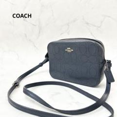 【極美品】COACH コーチ　ショルダーバッグ　カメラバッグ　ロゴパンチング