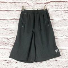 r21 FILA ブラックハーフパンツ サイドライン付き バスパン　M