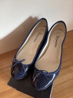 ❣️美品❣️repetto レペット エナメル フラットシューズ ネイビー 40 ❣️美品❣️repetto レペット エナメル フラットシューズ