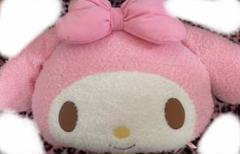 マイメロ 顔型クッション、ぬいぐるみ 大