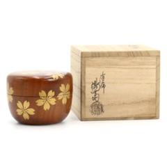 茶道具　輪島塗　香合　岡本陽斎作　金色楓絵　溜漆　共箱　 未使用品 Amazon.co.jp: 茶道具 輪島塗 岡本陽斎作 螺鈿細工春秋棗 替菊蓋