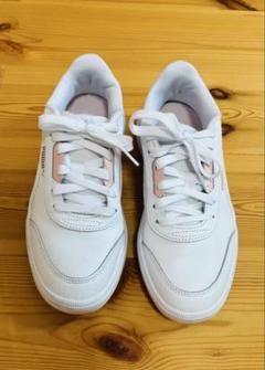 PUMA レディーススニーカー 23.5cm ホワイト×ピンク