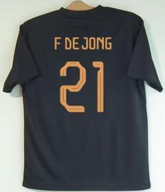【正規品】 オランダ ユーロ2020 ＃21デヨング アウェイ ユニフォーム オランダ代表（A）Euro 2020 F, デヨング＃21 +