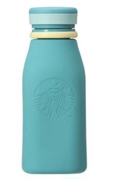 未使用】おりたたみシリコンボトル 355ml ブルー スタバタンブラー 