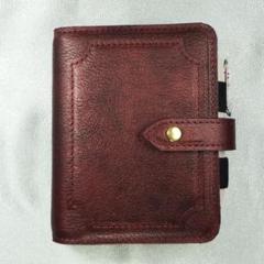 ボルドーのシステム手帳（B7判mini6穴BDφ19mm）NO.251813Gのサムネイル