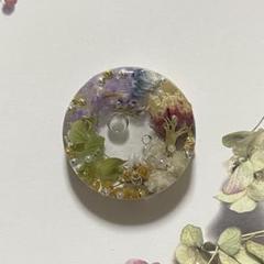 ボタニカル-3 ハンドメイド ヘアゴム ブローチ ポニーフック キーホルダー