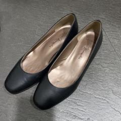 美品 銀座かねまつ 本革 黒パンプス 24センチお受験 - メルカリ