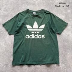 【adidas】アディダス Tシャツ 半袖tee 両面プリント USA製 90s