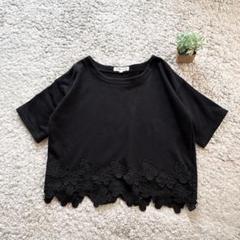 【Sugar spoon】花柄レースカットソー プルオーバー トップス 半袖 F