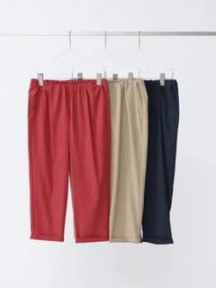 Agaテーパードロールアップパンツ　ブラック　9号