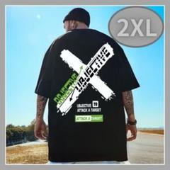 【人気商品】メンズ　Tシャツ　半袖　オーバーサイズ　アメカジ　2XL　丸首