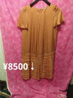 44号【期間限定♥】23区 半袖ロングワンピース　オレンジ¥8500↓