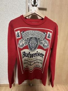 USA製 古着 80's バドワイザー アクリル ニット セーター