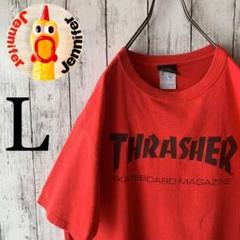 【スラッシャー】古着 90s メンズ Tシャツ L 赤 夏物 定番人気 ゆるだぼ