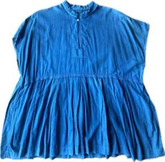 驚きの価格が実現！ 美品☆arts&science リネンブラウス ブルー系 バンブー ヘンプ トップス