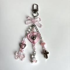 ハンドメイド ビーズキーホルダー