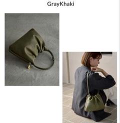 極美品✨️gemeil ジェムイル レザーワンハンドルバッグ カーキ