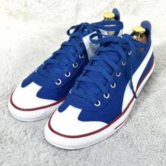 未使用【PUMA】プーマ ブルー キャンバス ローカットスニーカー 25.5cm