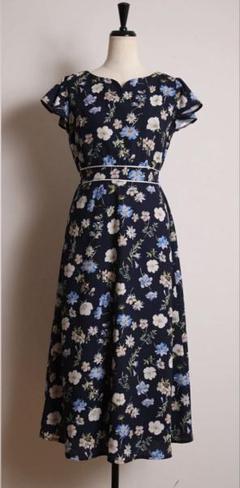 tocco closet フラワープリント ノースリーブ ワンピース