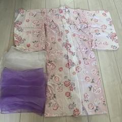 花柄ピンク着物とチュールセット