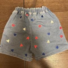 【新品未使用】ツモリチサト＊アニマルデニムハーフパンツ＊小花柄＊ハート＊動物 ツモリチサト＊アニマルデニムハーフパンツ＊小花柄＊ハート＊動物