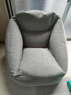 超美品 無印良品 空気でできたソファ 座椅子 チェア グレー 無印良品 空気でできたソファ グレー ポリエステル 良品計画