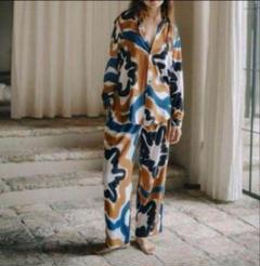 【美品】sukuhome パジャマ　バンブー ルームウェア セットアップ 総柄 SUKU HOME スクホーム セットアップ Winter Pyjamas メンズ 長袖