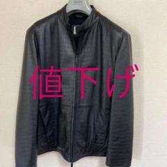 本日のみ専用！更に値下げ！ARMANI COLLEZIONI レザージャケット 中古・古着通販】ARMANI COLLEZIONI (アルマーニ コレツィオーニ