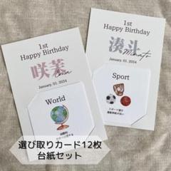 《 商品番号④ 》選び取りカード　ましかく　台紙セット46