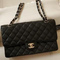 未使用 CHANEL シャネル キャビアスキンマトラッセショルダーバック