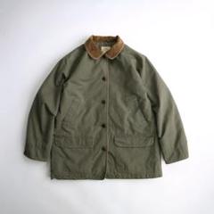 エルエルビーン　襟コーデュロイ　ハンティングジャケット　中綿　オリーブ　古着 エルエルビーン 襟コーデュロイ ハンティングジャケット 中綿