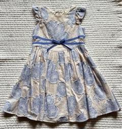 トッカ ワンピース 140 Tocca トッカ 刺繍 ギンガムチェック 切り替え リボン