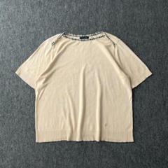 BURBERRY　デザインサマーニット　刺繍ロゴ　ワンポイント　三陽商会　ノバ