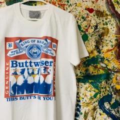 Budweiser⓵ 夏 リプリント Tシャツ 半袖 メンズ 新品 個性的 白