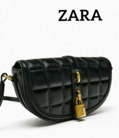 ZARA デニムバッグ、スタッズ付き黒バッグ、オレンジキルティングバッグセット ZARA(ザラ)の「キルティング デニム ショルダーバッグ」 - PARTE