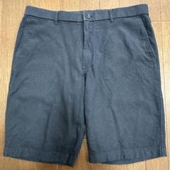 UNIQLOユニクロ ハーフパンツ メンズLサイズ　ネイビー　リネンブレンドのサムネイル