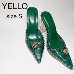 YELLO チャーム付き クロコ柄 クリアヒール YELLO チャーム付き クロコ柄 クリアヒール - メルカリ