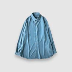 美品 LAD MUSICIAN DECHINE BIG SHIRT アクア 44