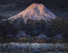 楢原健三 Narahara Kenzou 高原晩秋 名画 油絵 F4額装