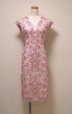 未使用品　美品　タグ付き　TADASHI SHOJI ワンピース　レース　ピンク 未使用品 美品 タグ付き TADASHI SHOJI ワンピース レース ピンク